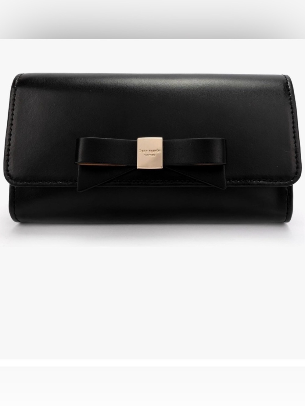 Kate Spade Bow Belt Bag. Black/Gold.